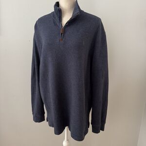 Polo by Ralph Lauren Men's Blue‎ 1/4 Zip Pullover Sweater Size XL